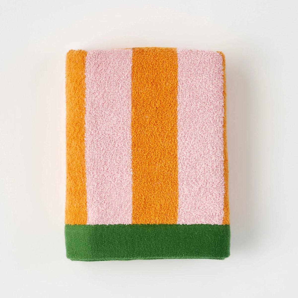 Line Striped Colorful Cotton Hand Towel - Orange