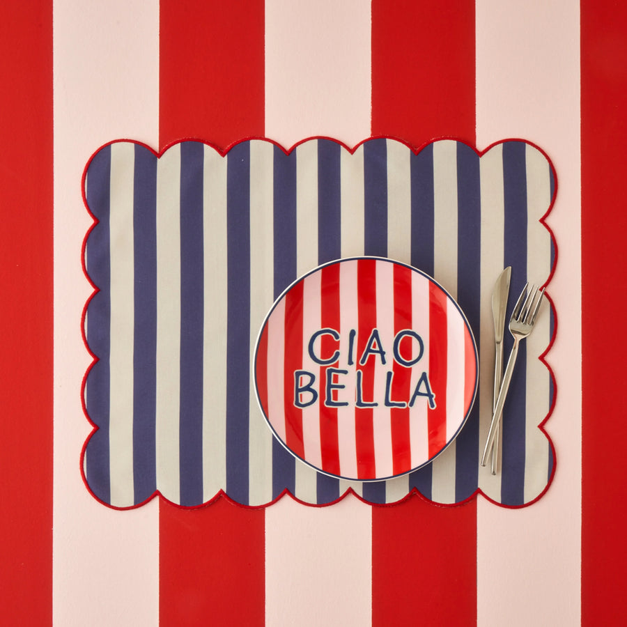 Line Striped & Scalloped  Placemats