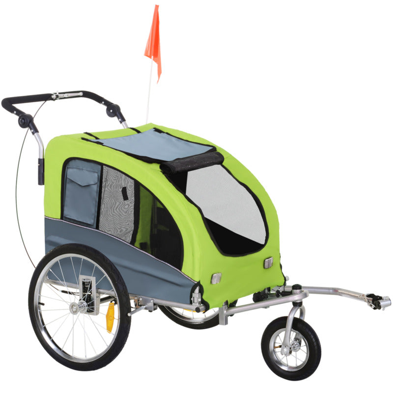 Weather-resistant Pet Bicycle Trailer & Pushchair With 3 Wheels - For Small Dogs & Pets