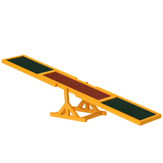 Fir Wood Dog Agility Seesaw - Anti-slip Felt Surface, Balance & Coordination Training