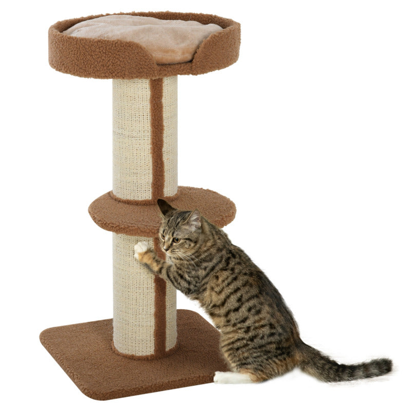 Particle Board Cat Activity Centre With Sisal Scratching Posts - 91cm