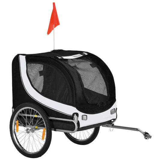 Pawhut Steel Pet Bicycle Trailer - Black