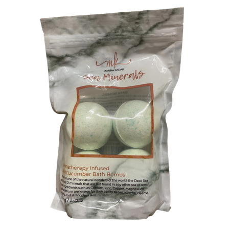 Manna Kadar Sea Minerals Aloe Cucumber Bath Bomb - 4 pcs