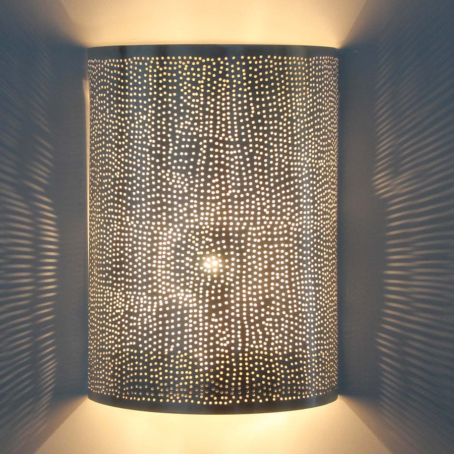 Marokkanische Silber-Wandlampe Yakut