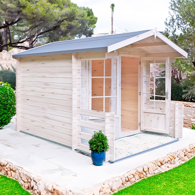 Shire Maulden 2.4m x 3.2m Log Cabin Summer House (19mm)