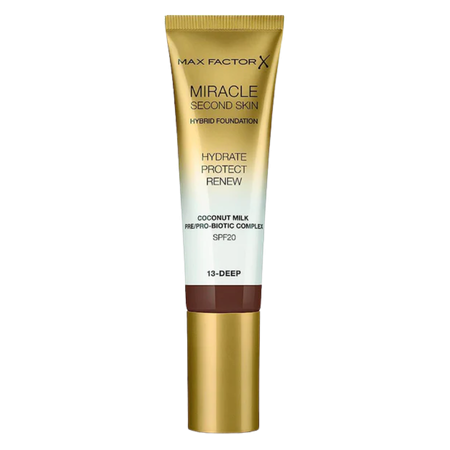 Max Factor Miracle Second Skin Hybrid SPF20 13 Deep Foundation - 30 ml