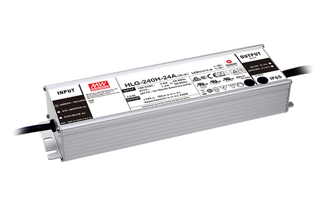 Mean Well HLG-240H-24A LED-Netzteil – 240W 24V DC IP65 Konstantspannung/Konstantstrom, TÜV