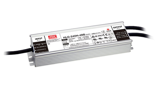 Mean Well HLG-240H-24B – 24V 240W LED-Treiber in IP67, dimmbar, Konstantspannung/Konstantstrom