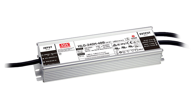 Mean Well HLG-240H-24B – 24V 240W LED-Treiber in IP67, dimmbar, Konstantspannung/Konstantstrom