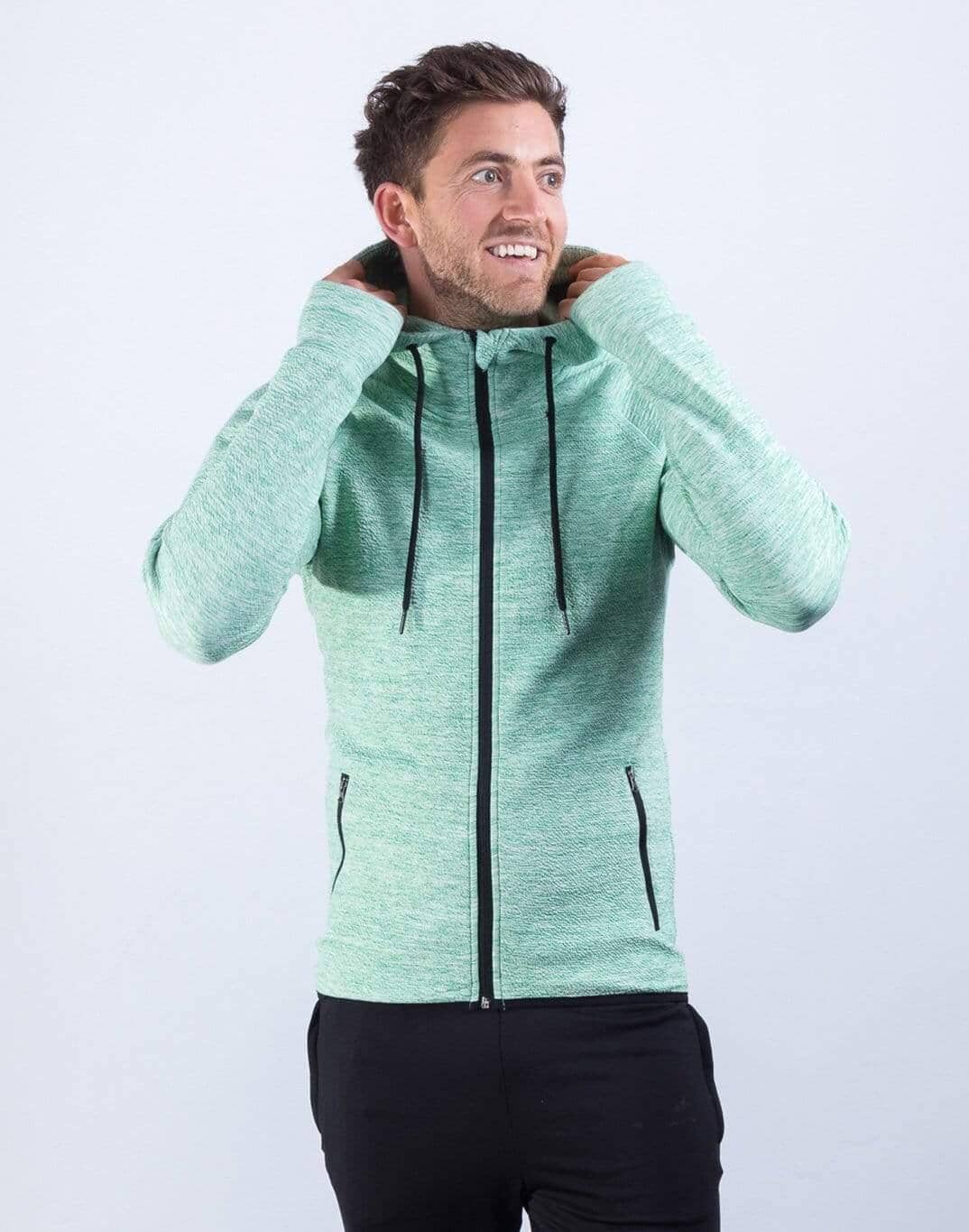 Men's Green Fleck Hoodie - Small / Green Fleck