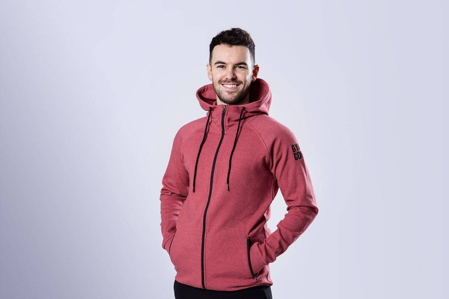 Men's Rust Fleece Hoodie - Small / Rust