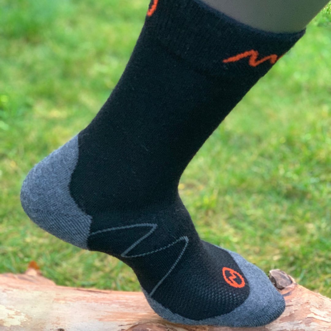 Moggans Merino Crew Socks Extra Large / Black