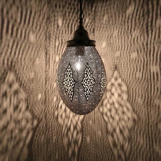 Orientalische Silberlampe Sanan