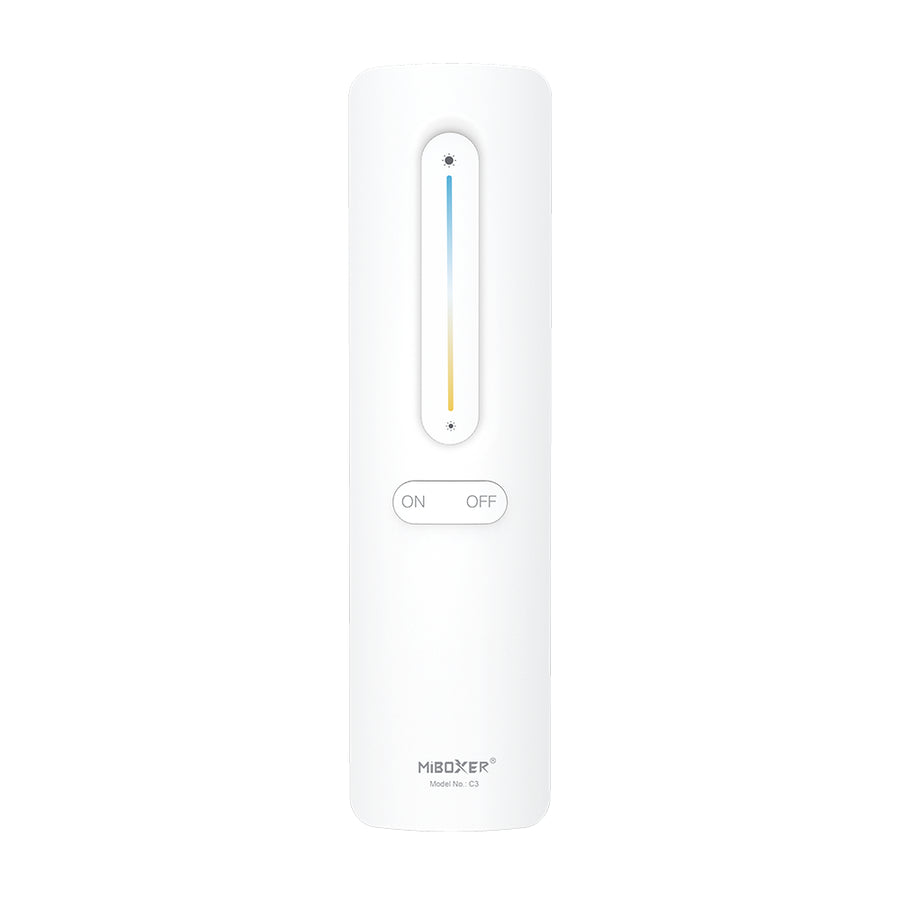 MiBoxer C3 LED Fernbedienung Weiß – für einfarbige & CCT LED Streifen, 2,4 GHz Funk, 1 Zone