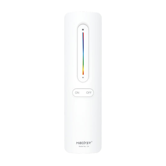 MiBoxer C4 LED Fernbedienung Weiß – für RGB, RGBW & RGBCCT LED Streifen, 2,4 GHz Funk, 1 Zone