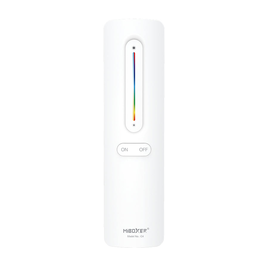 MiBoxer C4 LED Fernbedienung Weiß – für RGB, RGBW & RGBCCT LED Streifen, 2,4 GHz Funk, 1 Zone