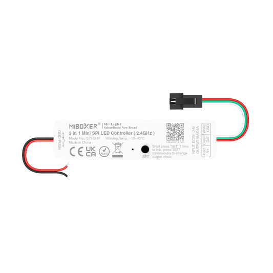 MiBoxer SPIR3-M Mini SPI LED Controller – 3-in-1 einfarbig, RGB & RGBW, 2.4 GHz Funk, 5-24 V, 6 A