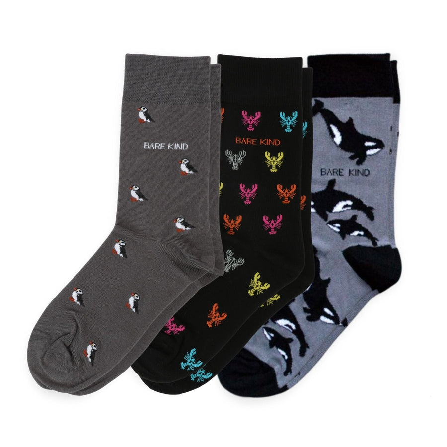 Midnight Classic 3 Bamboo Sock Set | UK Adult 4-7
