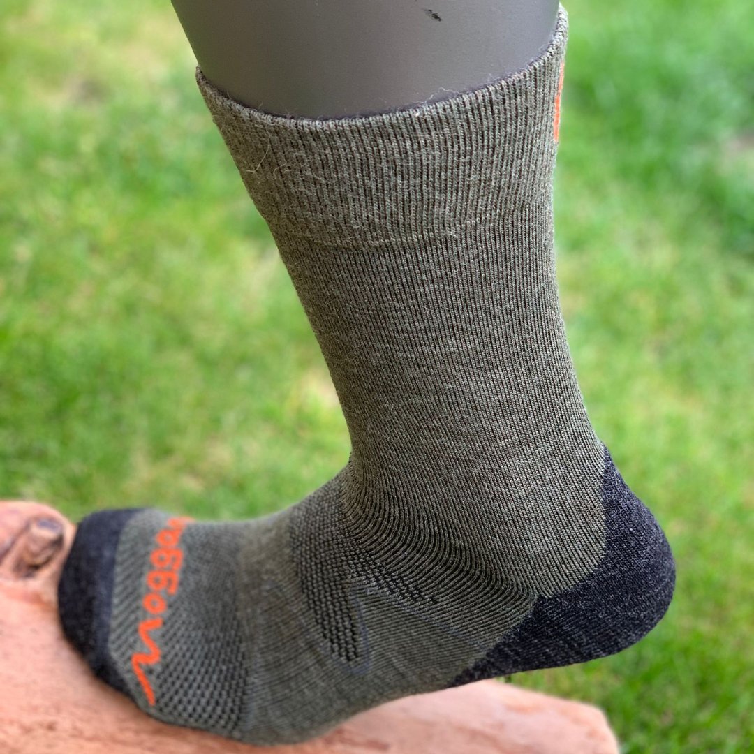 Moggans Midweight Merino Crew Socks Extra Large / Forest Green