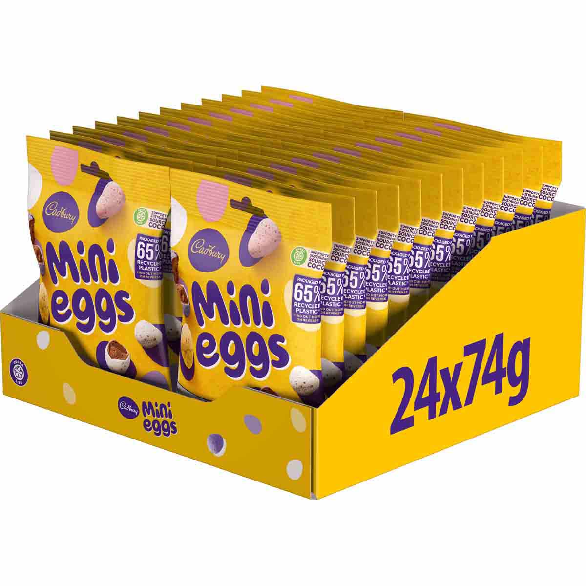Cadbury Mini Eggs Chocolate Bag 74g (Box of 24)