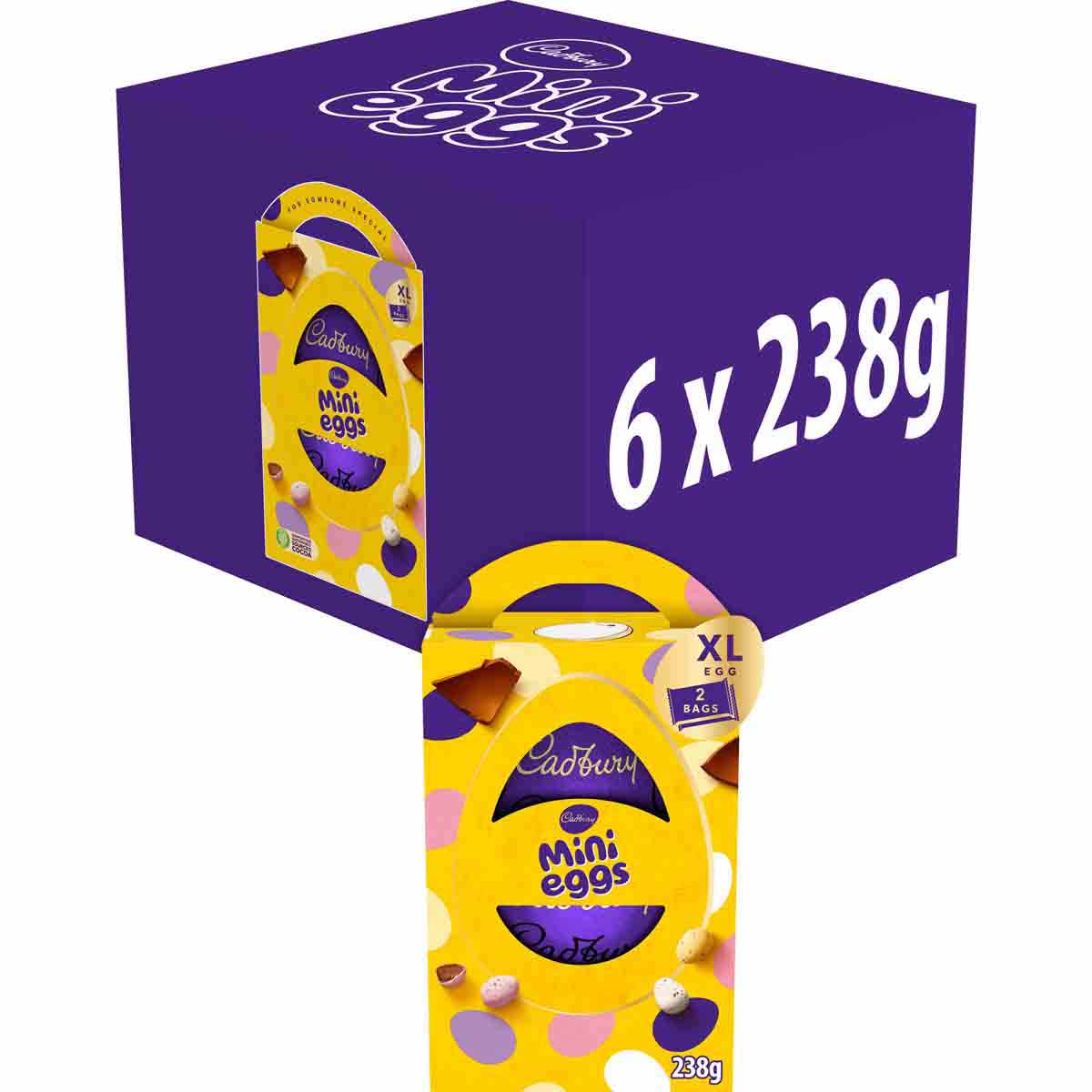 Cadbury Mini Eggs Easter Egg 238g XL (Box of 6)