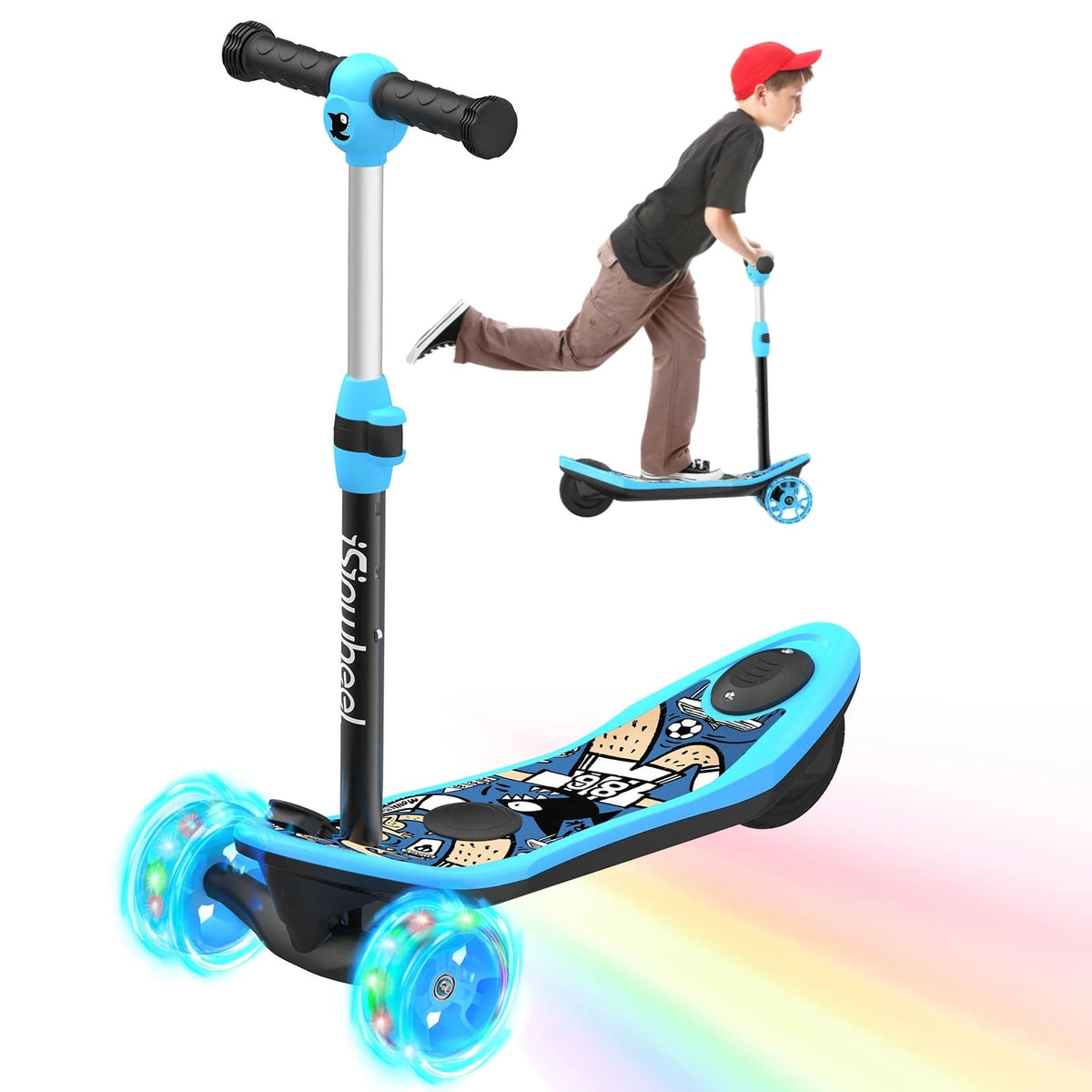 isinwheel Mini 3 Wheel Kids Electric Scooter for boys aged 3-12 - Mini [Blue] / 1