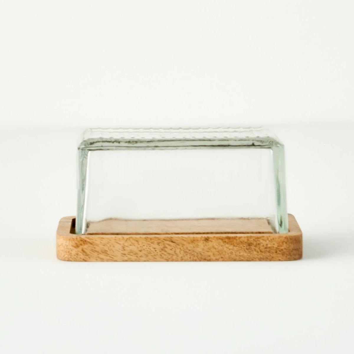 Mist Glass Butter Dish