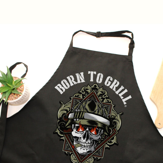 "Born to Grill" - Die Grillschürze für echte Grill-Geborene!
