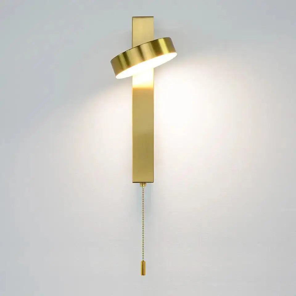 Gold Adjustable Wall Sconce - Gold with Gold Switch / Natural (4000K)