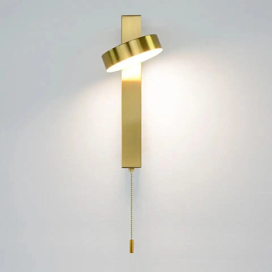 Gold Adjustable Wall Sconce - Gold with Gold Switch / Natural (4000K)