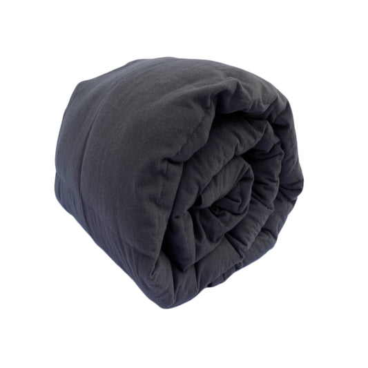 Flannel Weighted Blankets - Charcoal Grey / Kids (38"x50") / 5 lbs