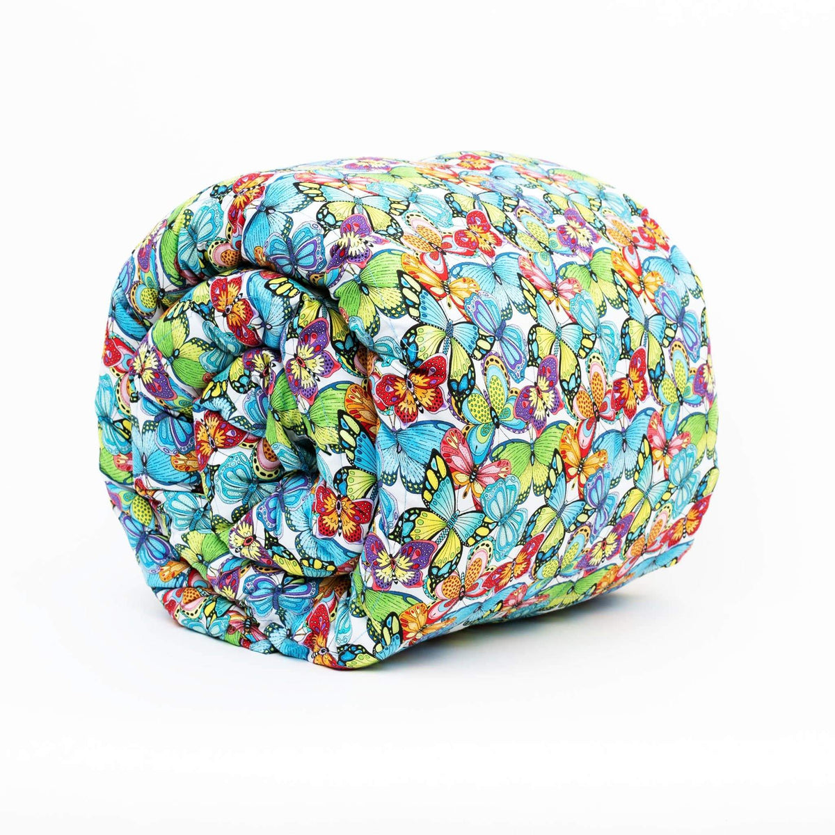 Green and Blue Butterflies Weighted Blanket - Twin 42x72" / 12 lbs