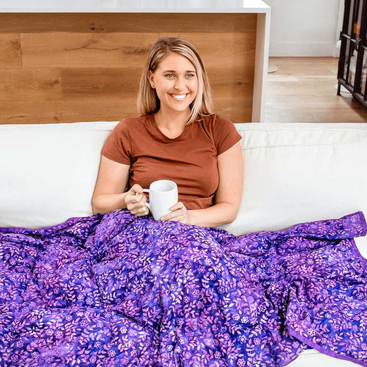 Purple in Bloom Weighted Blanket - Kids (38"x50") / 5lbs