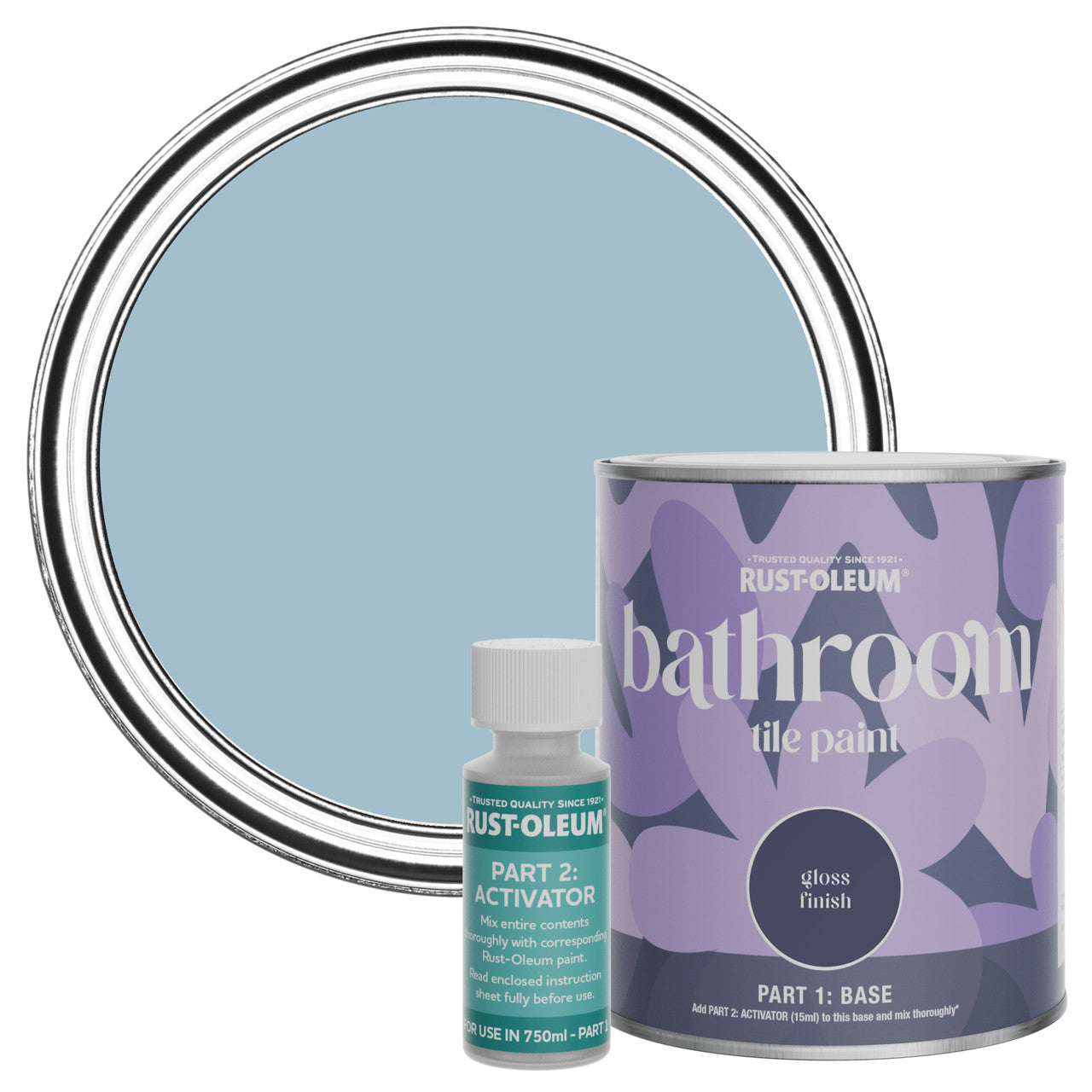 Rust-Oleum Blue Gloss Bathroom Tile Paint - Nan's Best China 750ml