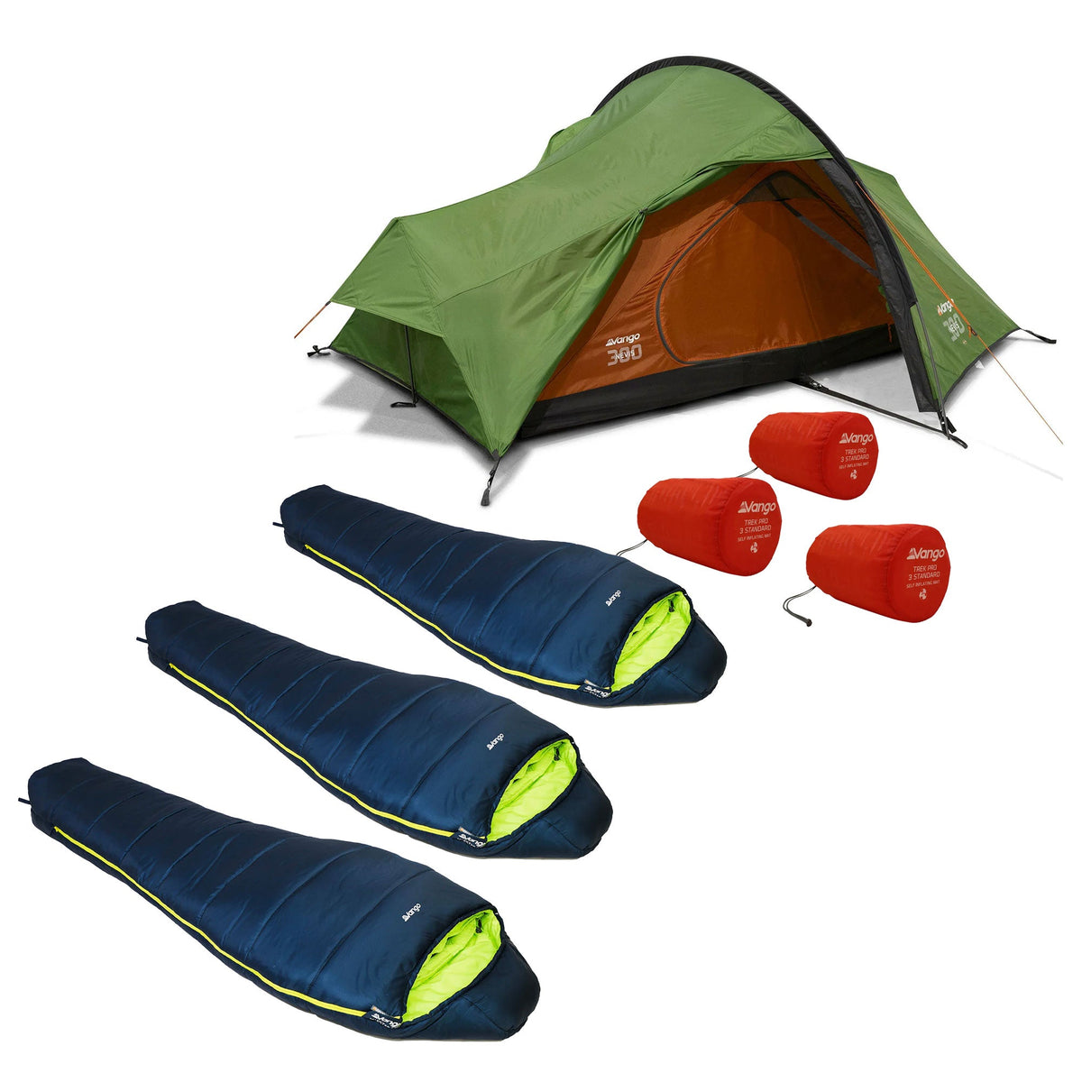 Vango Nevis 300 3-Person Tent & Sleeping Bundle