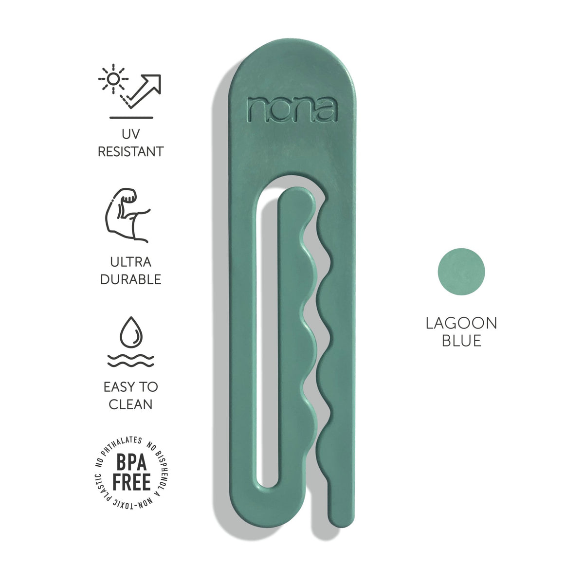 Made by Nona Ocean Plastic Clothes Pegs 36 pack / Lagoon Blue