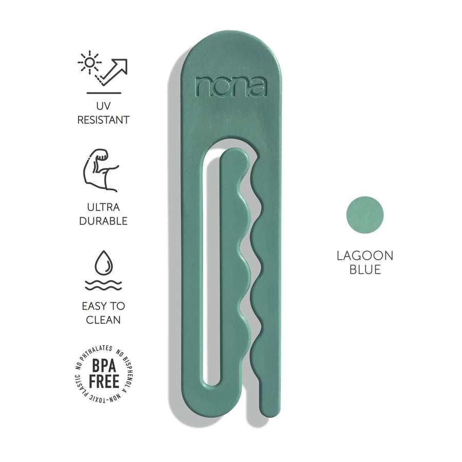 Made by Nona Ocean Plastic Clothes Pegs 36 pack / Lagoon Blue