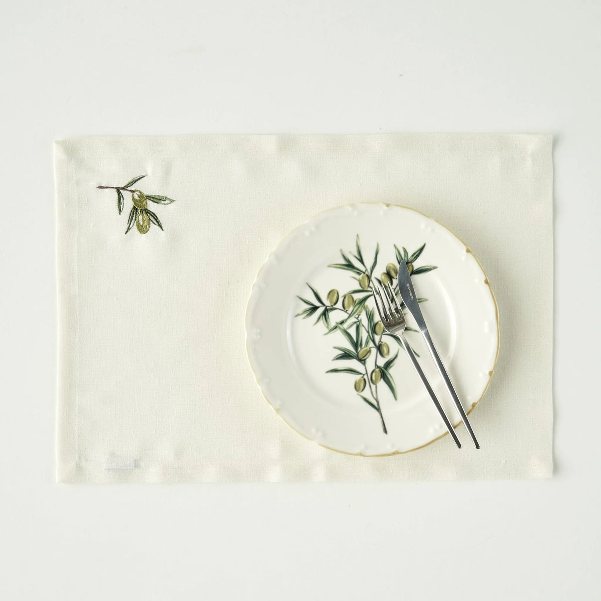 Olive Embroidered Placemat