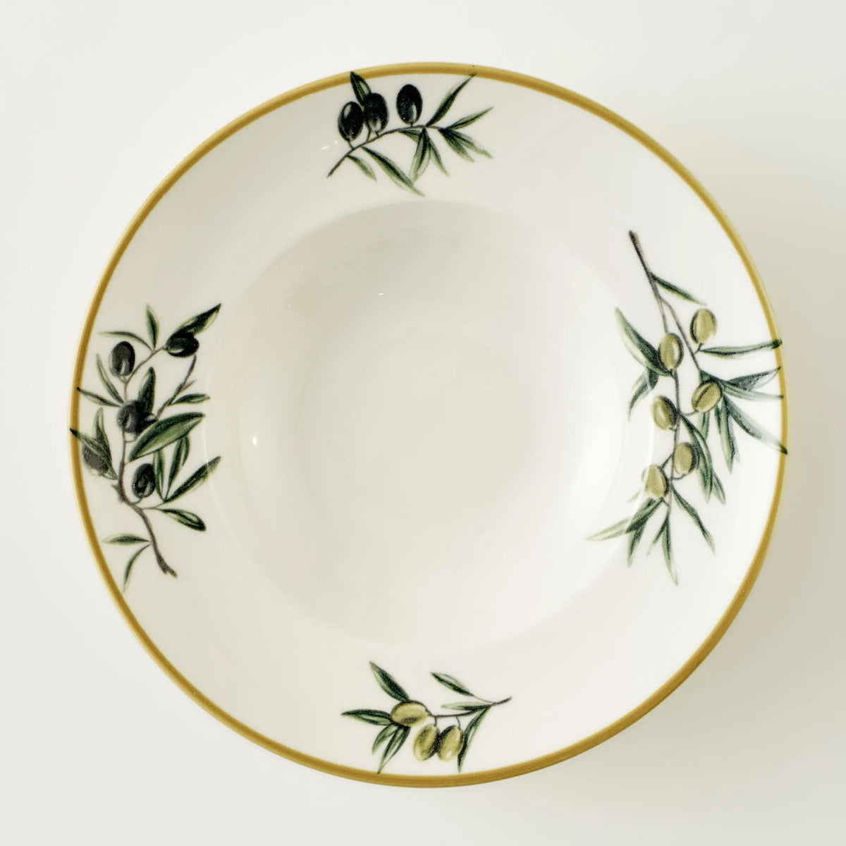 Olive Porcelain Pasta Bowl