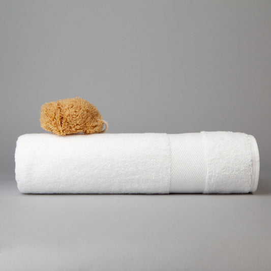 Dip & Doze Organic Cotton Bath Sheet White