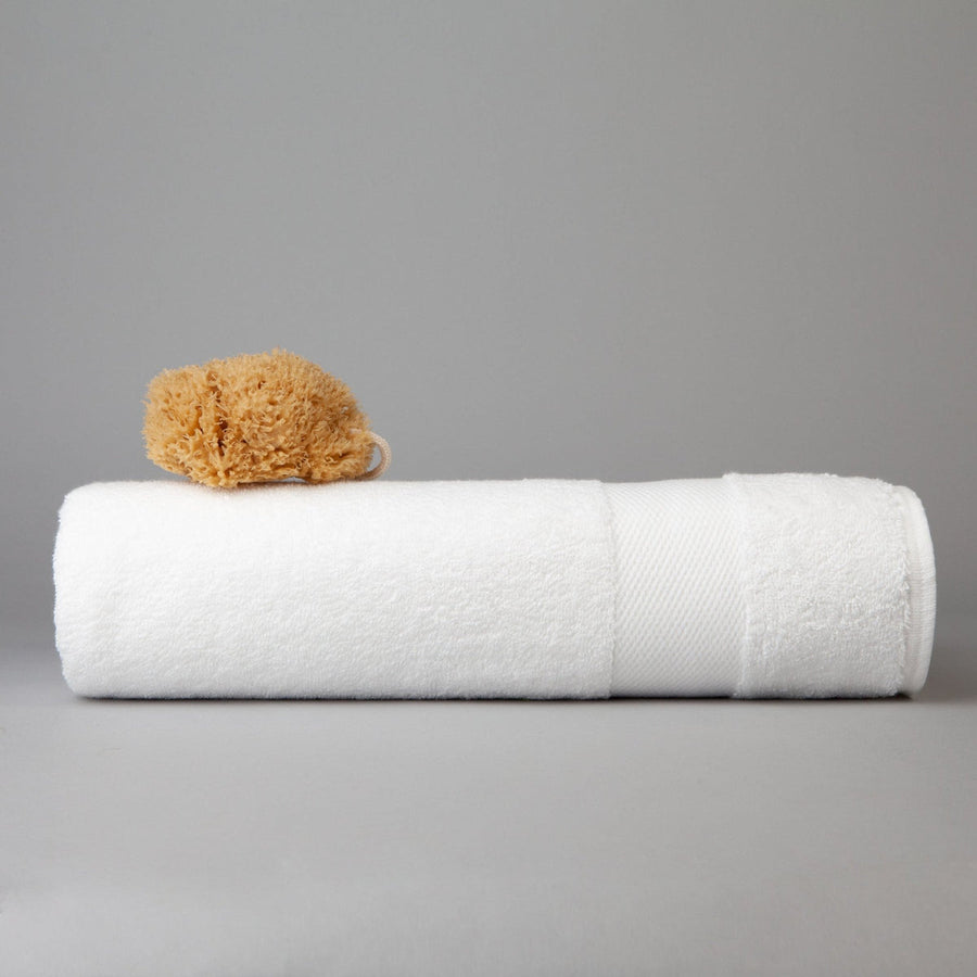 Dip & Doze Organic Cotton Bath Sheet White