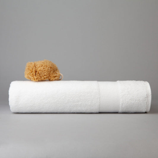 Dip & Doze Organic Cotton Bath Towel White