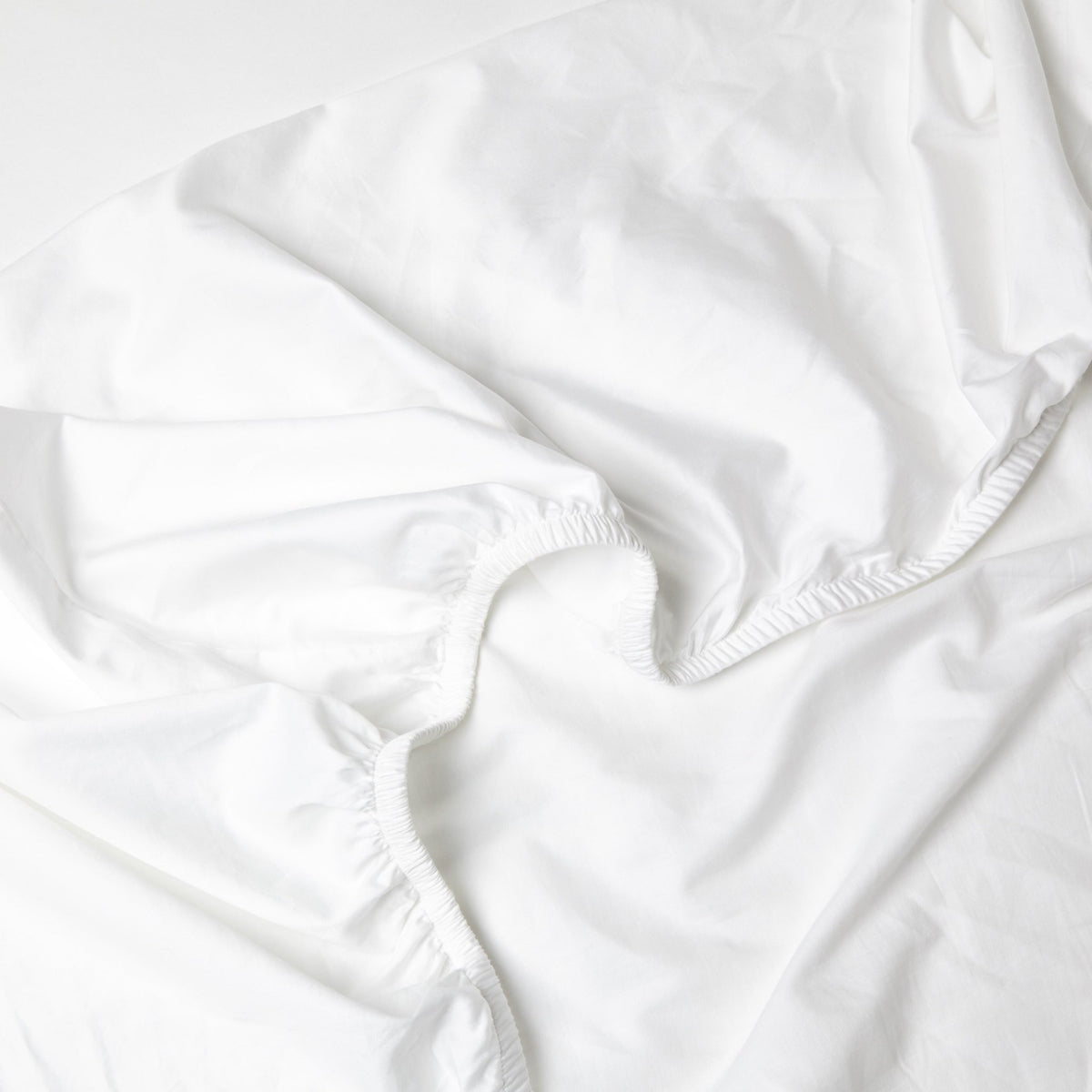 Dip & Doze Organic Cotton Deep Fitted Sheet Double / Sateen / White