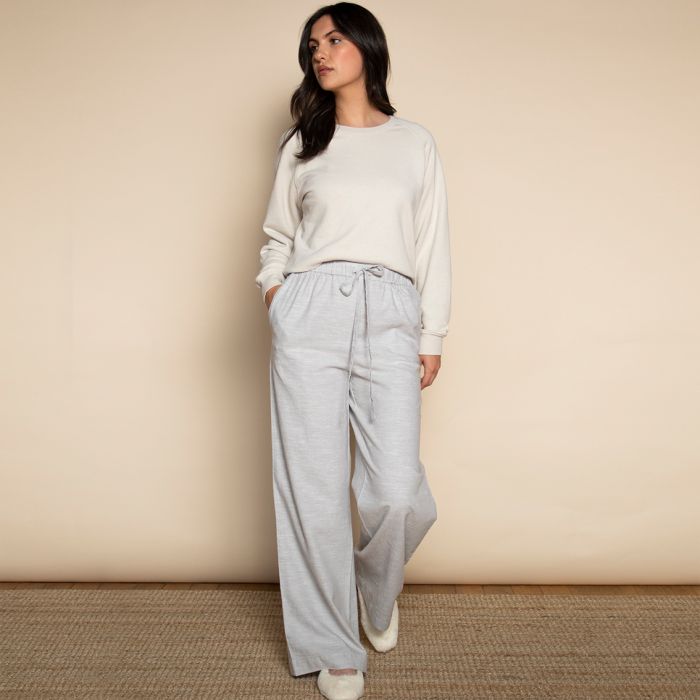 Dip & Doze Organic Cotton & Hemp Cropped Sweatshirt Oat / L