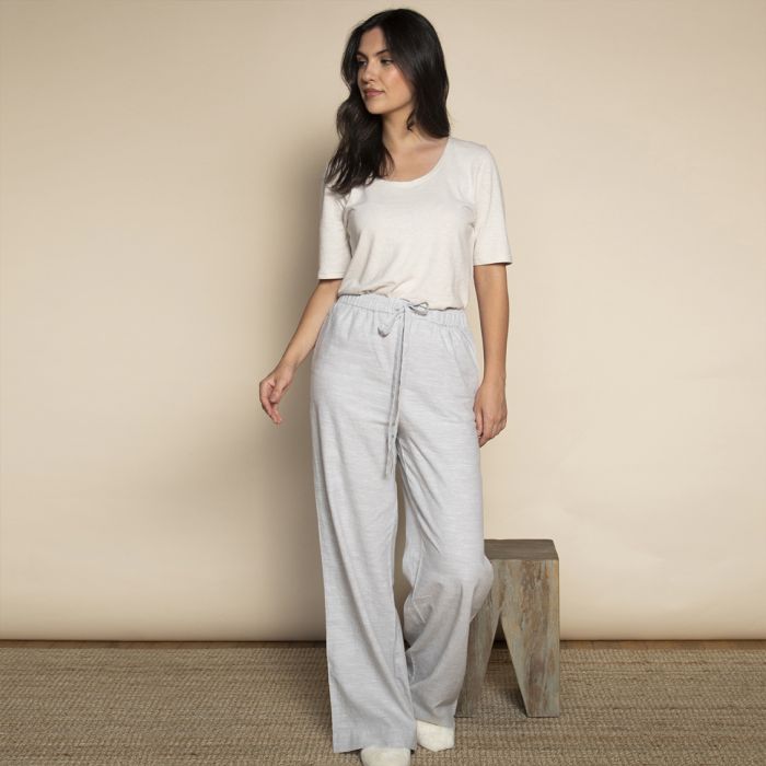 Dip & Doze Organic Cotton & Hemp Lounge Trousers Lunar Grey / S