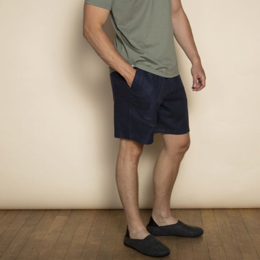 Dip & Doze Organic Cotton & Hemp Men’s Lounge Shorts Midnight / L