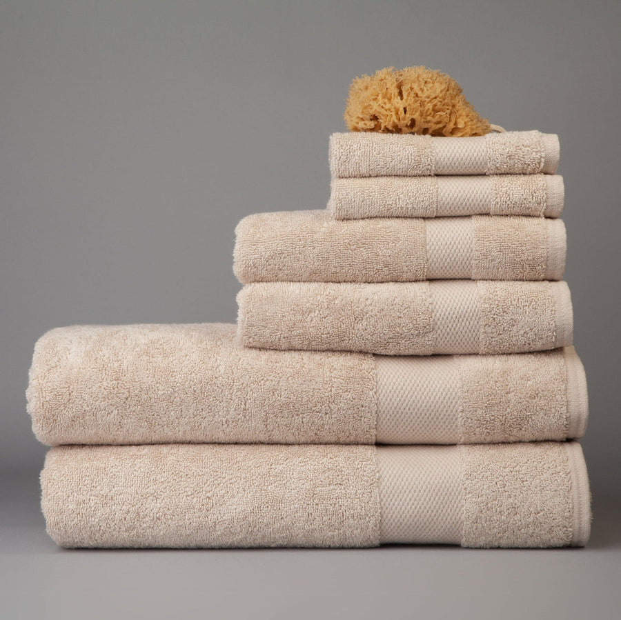Dip & Doze Organic Cotton Towels, Maxi Set of Six Flax