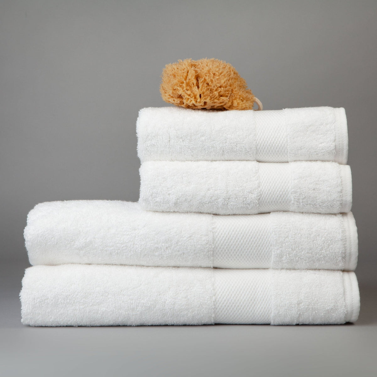 Dip & Doze Organic Cotton Towels, Mini Set of Four White