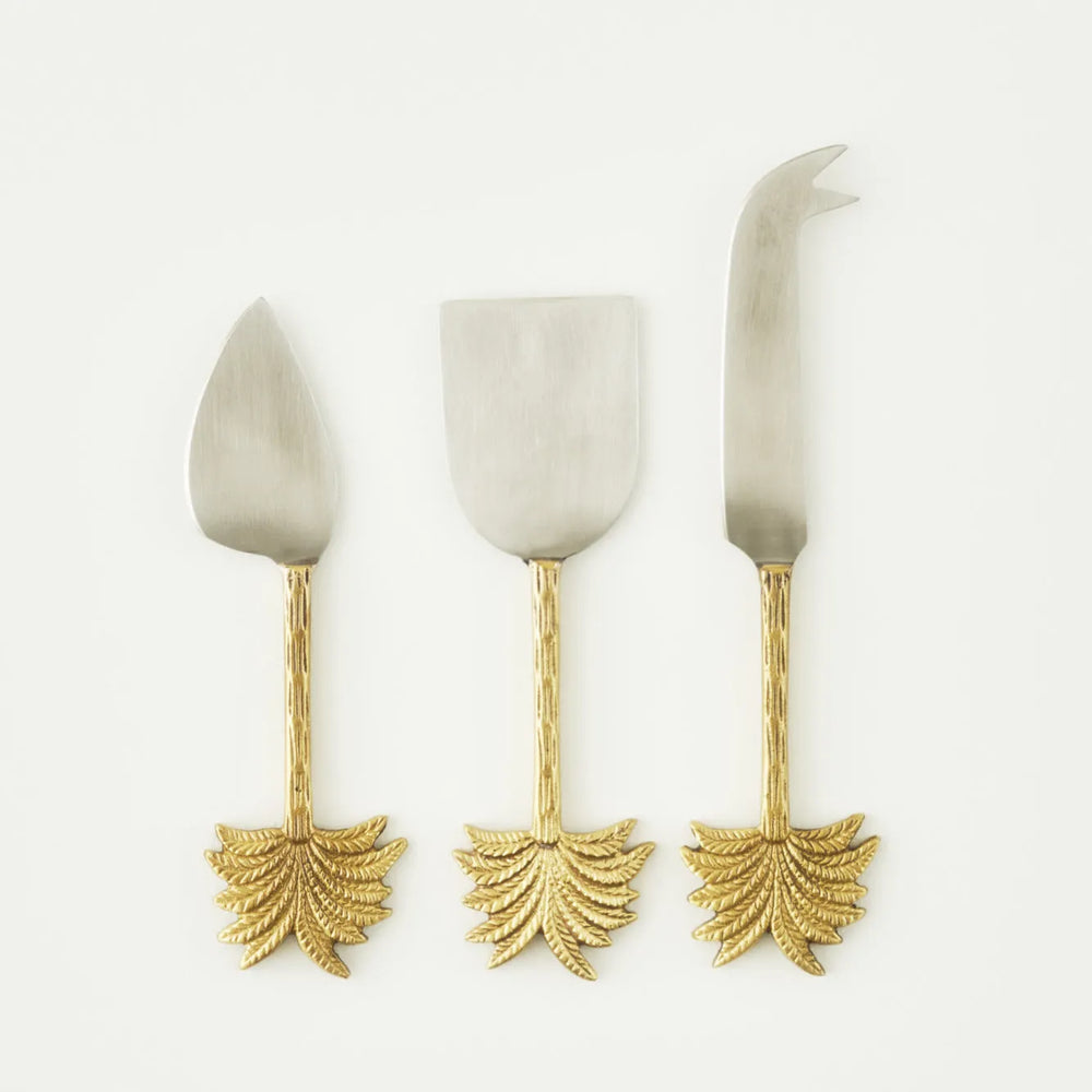Palm Gold Cheese Knife Set (3-Piece)