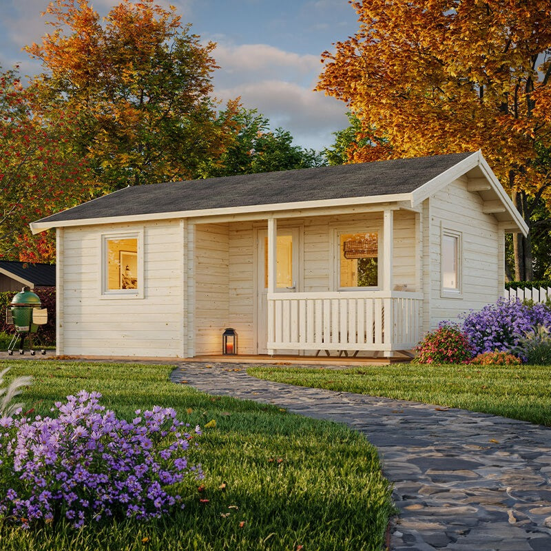Palmako Sandra 6.3 x 4.5m Log Cabin Garden Building (70mm)